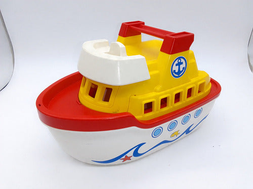 Barco Navio Playmobil Geobra Brinquedo 2015 No Estado 27 Cms 0