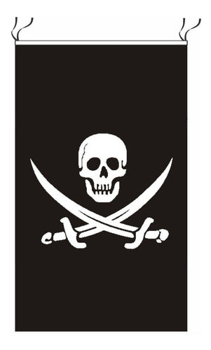 Bandera Pirata Jack Rackam Vertical  90 X 150 Cm 0