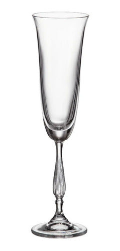 Bohemia Crystal Champagne Glasses Set X 12 Fregatta 190ml 0