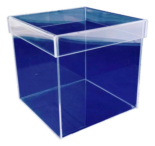 Caja Acrilica Con Tapa Clasica 10x10x10cm 0