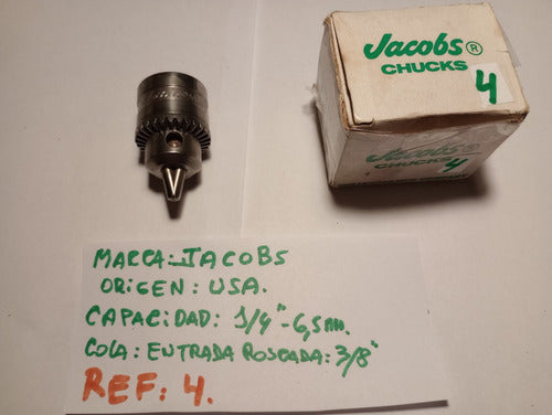 Jacobs Drill Chuck Up to 6.5 Mm Threaded 3/8 2