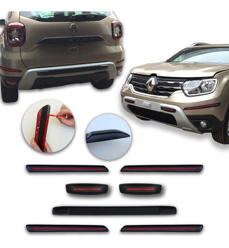 Kenny Molduras 2021/22 Renault Duster Bumper Trim Red 0