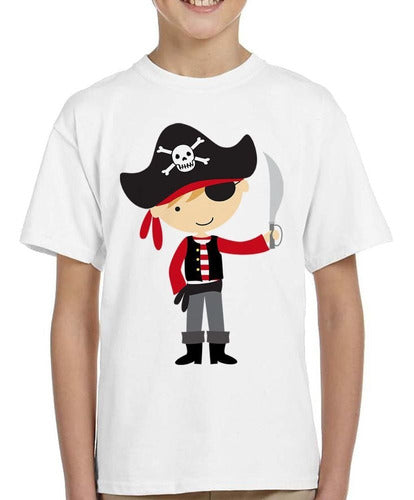 Pirate Boy Kid's T-Shirt Cartoon Design 0