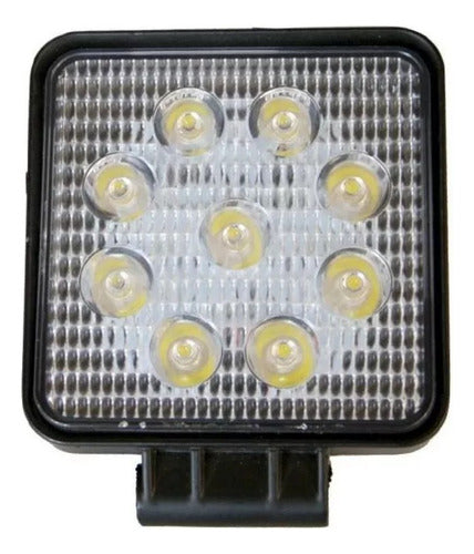 Nesbet Accesorios Faro Auxiliar Cuadrado 9LED Blanco 27W 12-24V Auto Camioneta 0