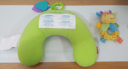 Almohadilla Apoyo Bebe Niños Fisher Price Cuellito Sonajero 1