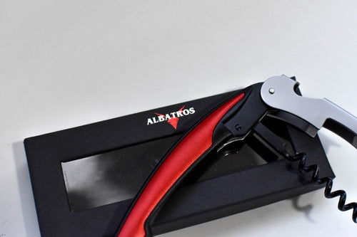 Albatros Stainless Steel Corkscrew Opener 2 Stages 4