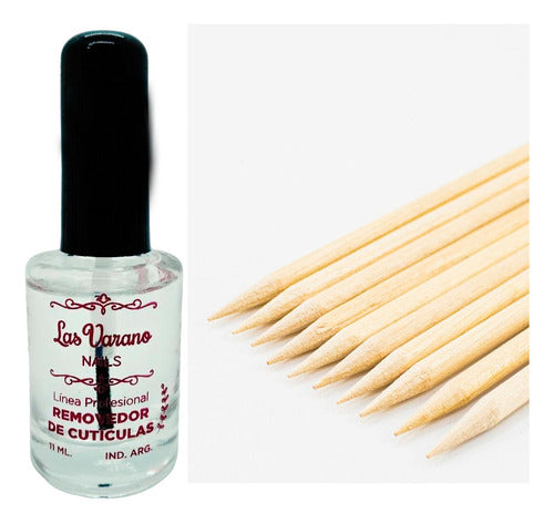 12 Orange Wood Cuticle Remover Sticks by Las Varano 1