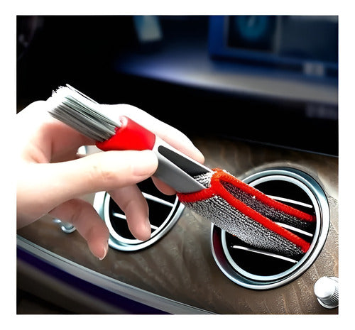 SHOP MATUY Double Brush for Cleaning in Car, Keyboard, and Panels 4