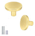 Iafvkai Round Furniture Handles 32mm Brushed Gold 2 Pack 0