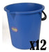 Set of 12 Plastic Water Buckets for Cleaning 10 Liters 0