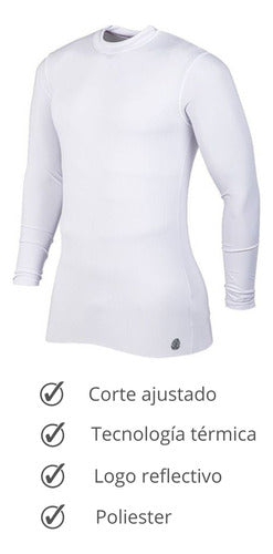Men's White Folau Long-Sleeve Thermal Sports T-Shirt 1