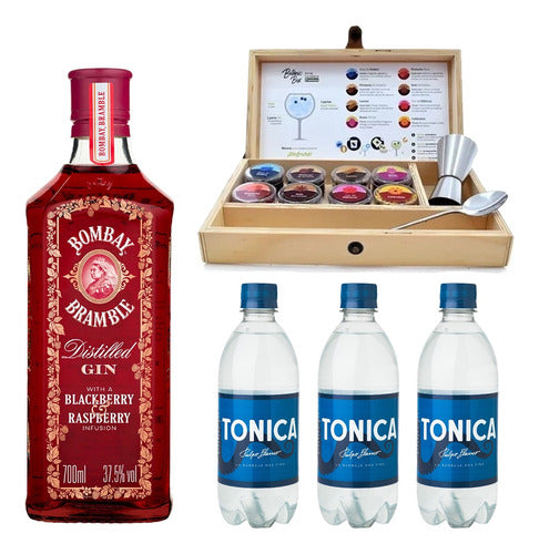 Bombay Sapphire Gin Bramble + Botanic Box + 3 Pulpo Tonics 0