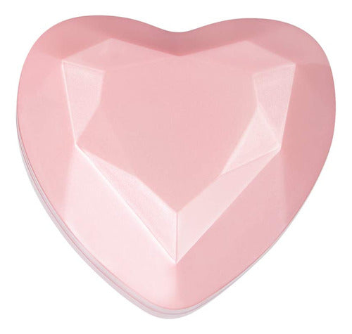 Joyero, Estuche Con Forma De Corazon Con Luz Led - Rosa 3