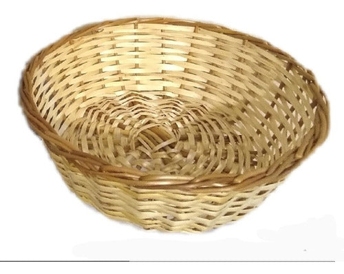 Round Wicker Bread Basket 22 cm, Pack of 40 Units 1