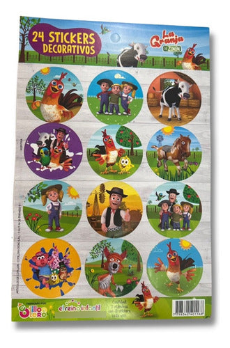 Plancha De Stickers La Granja De Zenon - 24 Stickers 0