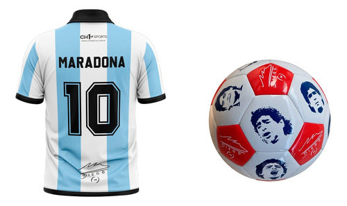 Maradona Combo Official Ball and Jersey Gift DM10 1