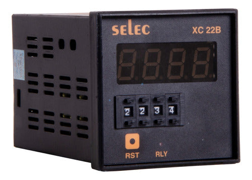 Selec XC22B 4-Digit Counter with Preset 2 Rl 72x72mm 220V 1