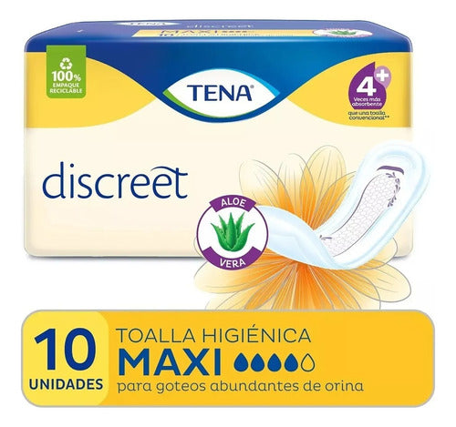 Tena Maxi Discreet 3 X 10 (30 Wipes) With Aloe Vera 0