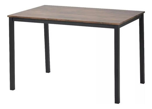 Puro Campo Industrial Style Dining Table in Iron and Wood - 1 Meter x 70 x 75 cm 0