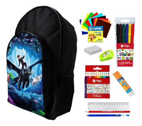 Super Combo Backpack + Train Your Dragon School Supplies #73 0