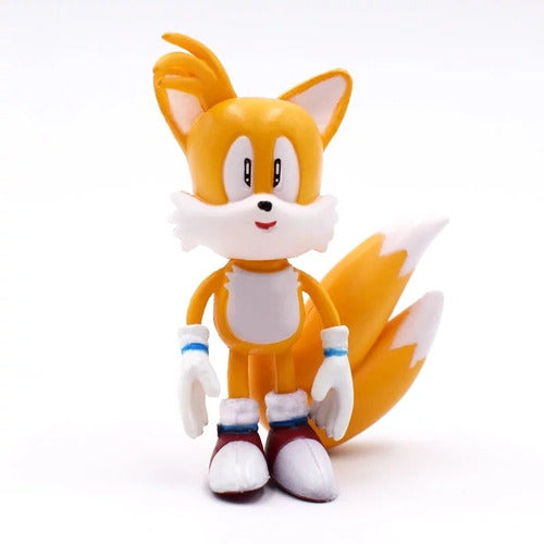 Sun Sonic, Super, Tails, Knuckles, Amy, Metal Action Figure Set 4