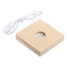Meccanixity LED Wood Displays Base Ball Stand Holders 10x10x2cm Colorful Light Square USB Switch for Crystal Ball Stone 0