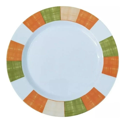 Set of 6 Melamine Flat Plates, Various Designs, 25cm 4