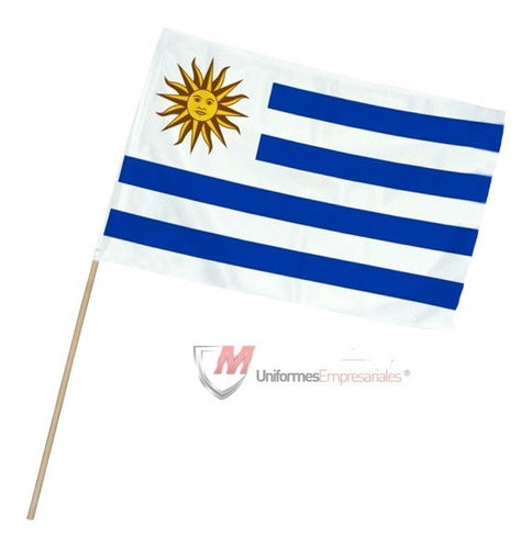 Bandera De Uruguay De Mano 30x20cm Minimo 25 Unidades 0