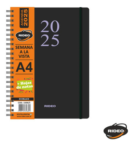 Rideo 2024 A4 Weekly Planner Plastic Cover 21 X 30 Cm 3