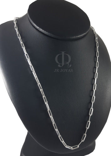 JR Joyas Sterling Silver Forcet Long Chain 3.5mm 1