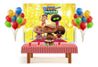 Sublimação Mini Beat Power Rockers Candy Bar Fabric Backdrop 0