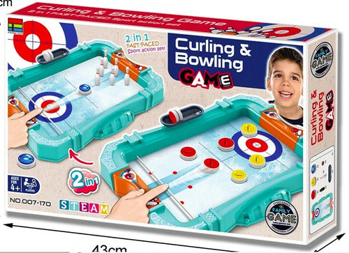 Kingso Toys Juego De Mesa 2 En 1 Tejo Y Bowling 43x27cm 2