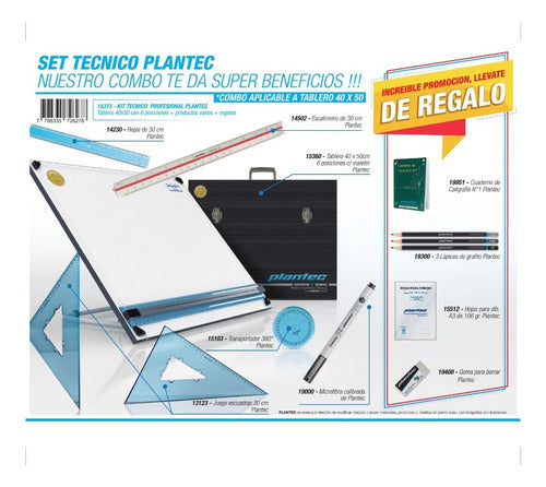 Plantec Complete Technical Drawing Kit 40 X 50 + 13 Gifts!!! 1