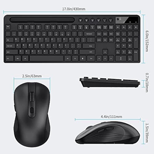 Marvo Wireless Keyboard and Mouse Combo - Ergonomic 2.4G 2