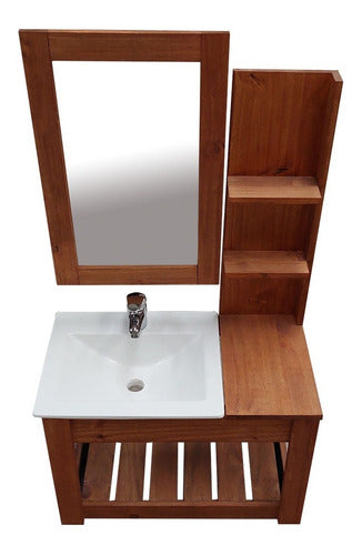70cm Hanging Wood Vanity with Basin and Mirror - Free Shipping 33
