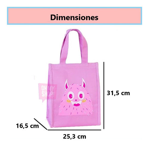 Thermal Lunch Bag with Fun Monsters Design - Ideal for School or Work 26