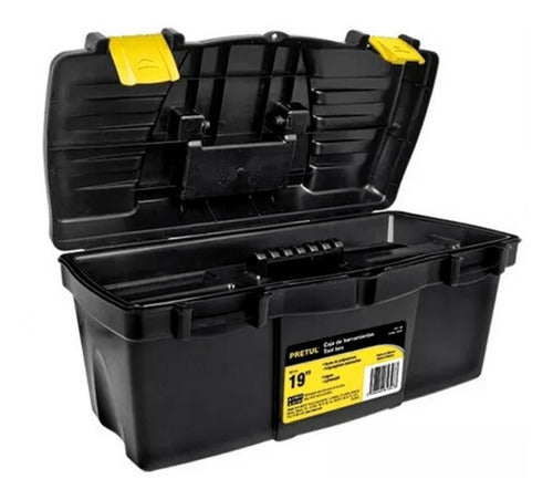 Pretul Plastic Tool Box 19 Inches with Removable Tray 0