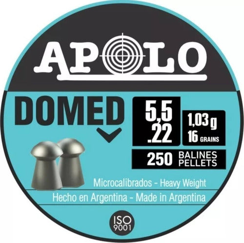 Apolo Domed Pellets Caliber 5.5 / 16 Grains Box of 250 Units 0