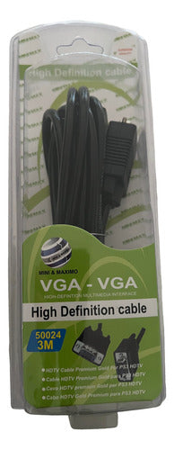 Strong VGA Male to Male Cable - 3 Meters for PC, Projector, LED TV 1