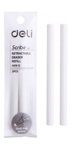 Deli Retractable Eraser Replacement - Pack of 6 0