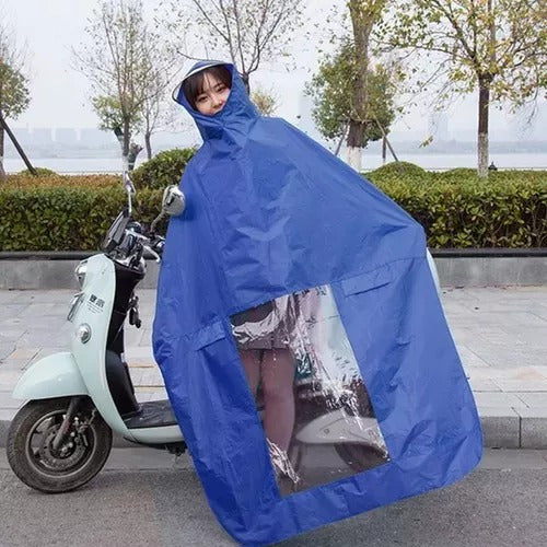 Waterproof Rain Poncho Hooded Cape for Motorcycle Universal Fit 4