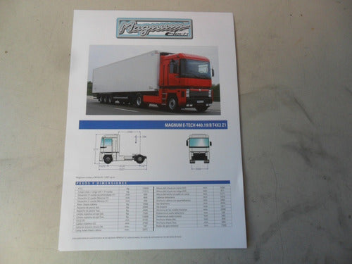 Folleto Camion Renault Magnum Antiguo Catalogo No Manual 0