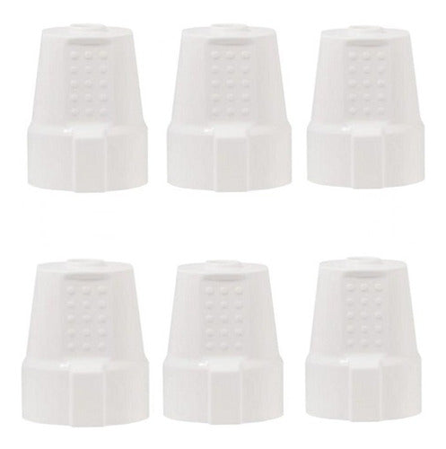 Conatel Ficha Hembra Schuko Tierra Lateral 16A Blanca Pack X 6 0