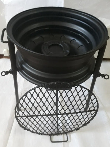 Tire Brasero with Detachable Legs and Grill 8