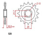 RA Pinion Honda NC 750 17 Teeth Chain 520 2