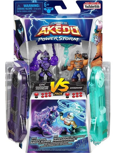 Akedo Power Storm Pack X2 Shadowfire Nightblade Vs Overboard 2