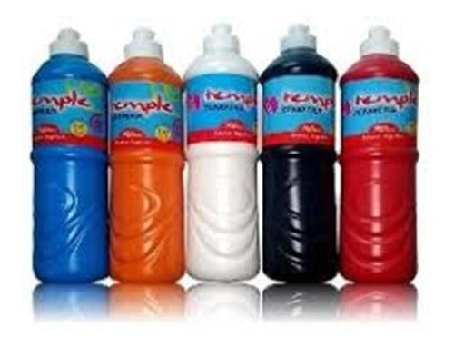 PlayColor Tempera Bottle 750ml School Garden Assorted Colors X20 1