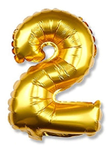 Giant Gold Metallic Number Balloon 70cm 30 Inches Belgrano Unit 5