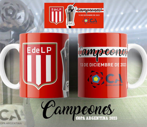 Plantillas Sublimar Tazas Estudiantes Campeón Copa Argentina 1