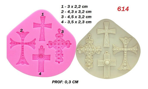 # Molde De Silicona -  Cuatro Cruces   (614) 1